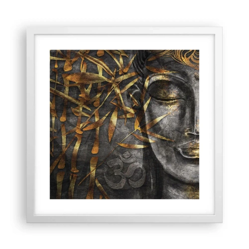 Affiche dans un cadre blanc - Poster - Ressentir le calme - 40x40 cm