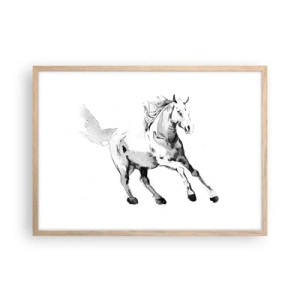 Affiche dans un chêne clair - Poster - Âme indomptée - 70x50 cm