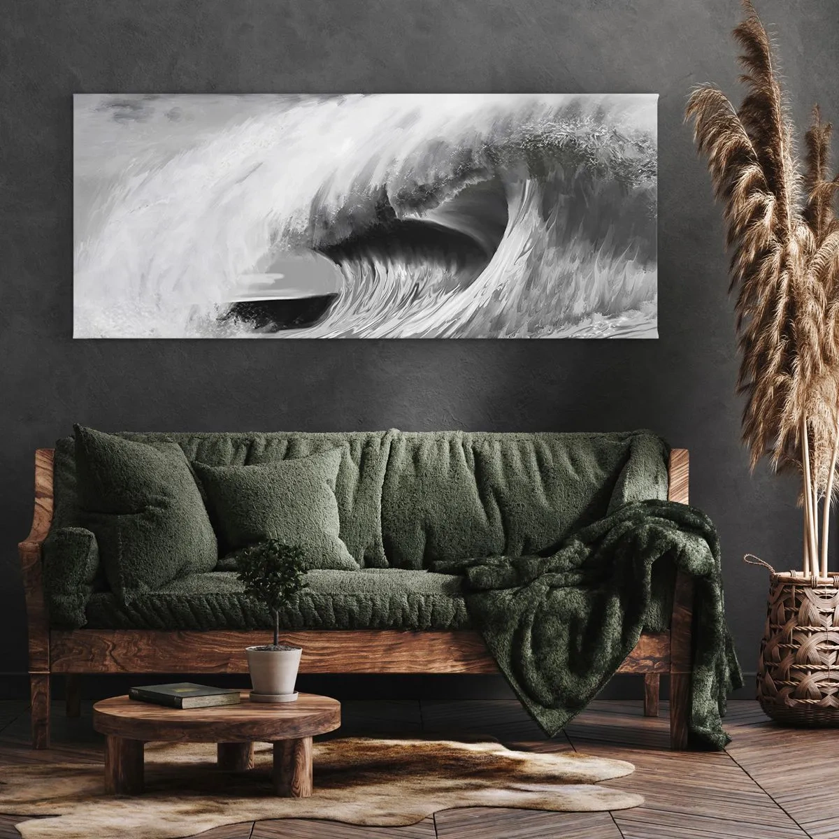 Impression sur toile - Image sur toile - La colère de l'océan - 100x40 cm