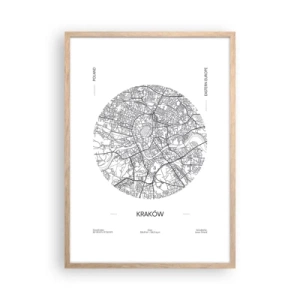 Affiche dans un chêne clair - Poster - Anatomie de Cracovie - 50x70 cm
