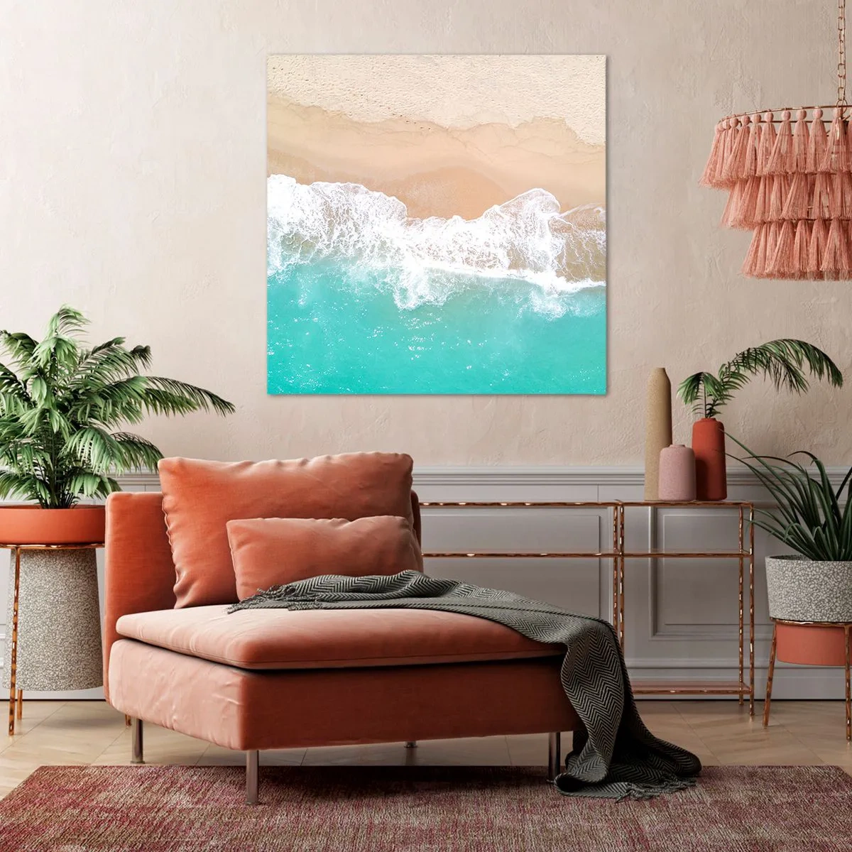 Impression sur toile - Image sur toile - Caresse de l'océan - 50x50 cm