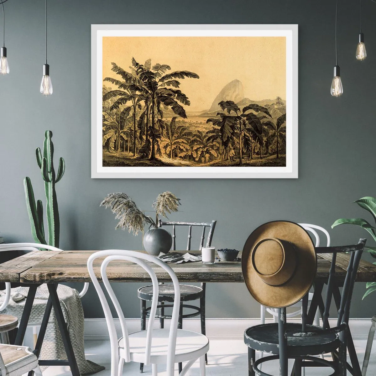 Affiche dans un cadre blanc - Poster - Dans un climat colonial - 70x50 cm