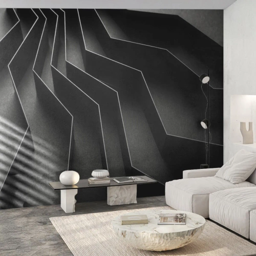 Papier Peint Photo Premium Canvas - Ordre spatial - 3D, Labyrinthe, Moderne - 250x175 cm