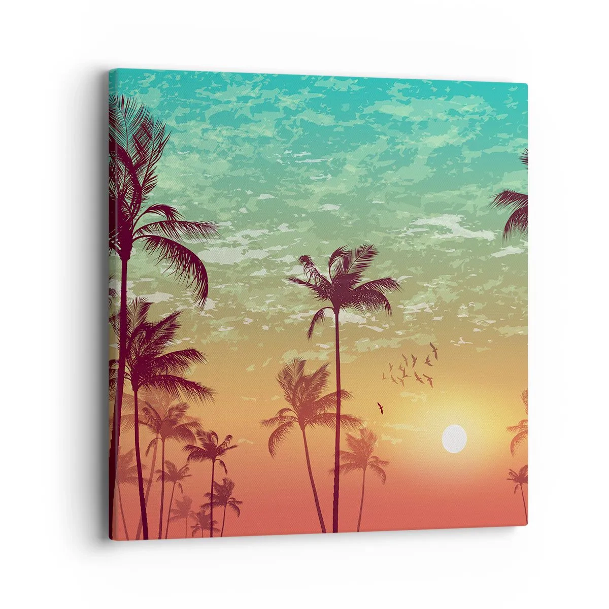 Impression sur toile - Image sur toile - Ambiance tropicale - 40x40 cm