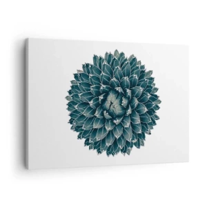 Impression sur toile - Image sur toile - Plante succulente symétrique sur fond blanc - 70x50cm - Étoile du désert - Décoration murale moderne pour le salon et la chambre ARTTOR
