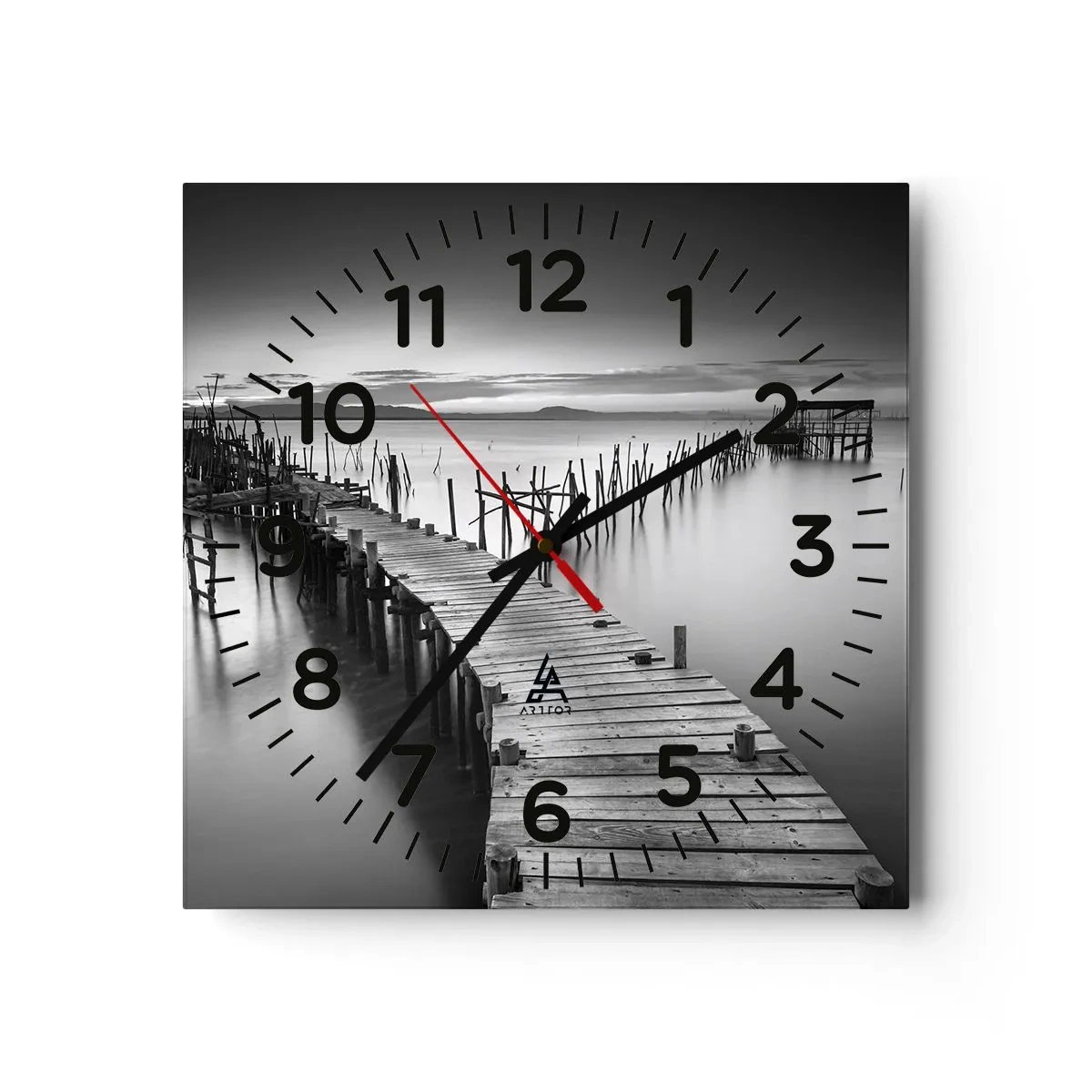 Horloge murale - Pendule murale - La paix d'un rivage oublié - 30x30 cm