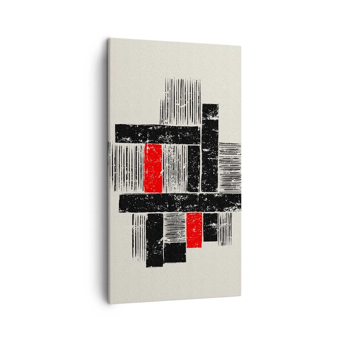 Impression sur toile - Image sur toile - En rouge et noir - 45x80 cm
