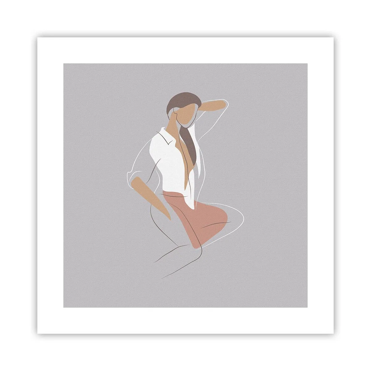 Affiche - Poster - Contour gracieux - 40x40 cm