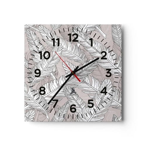 Horloge murale - Pendule murale - Un tourbillon de plumes - 30x30 cm