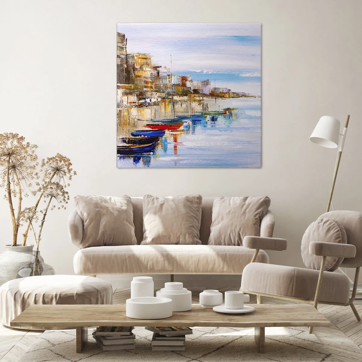 Impression sur toile - Image sur toile - Un havre urbain multicolore - 30x30 cm