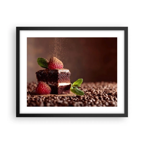 Affiche dans un cadre noir - Poster - La vie est douce - 50x40 cm