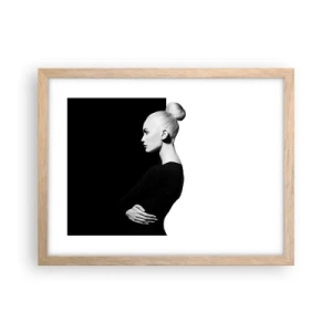 Affiche dans un chêne clair - Poster - Tout simplement une femme - 40x30 cm