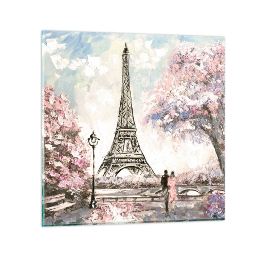 Impression sur verre - Image sur verre - Balade d'avril à Paris - 70x70 cm