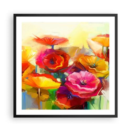 Affiche dans un cadre noir - Poster - Pas seulement rouge - 60x60 cm