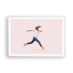 Affiche dans un cadre blanc - Poster - Une pincée d'absurdité - 100x70 cm