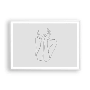 Affiche dans un cadre blanc - Poster - De quoi rêvent les femmes - 100x70 cm