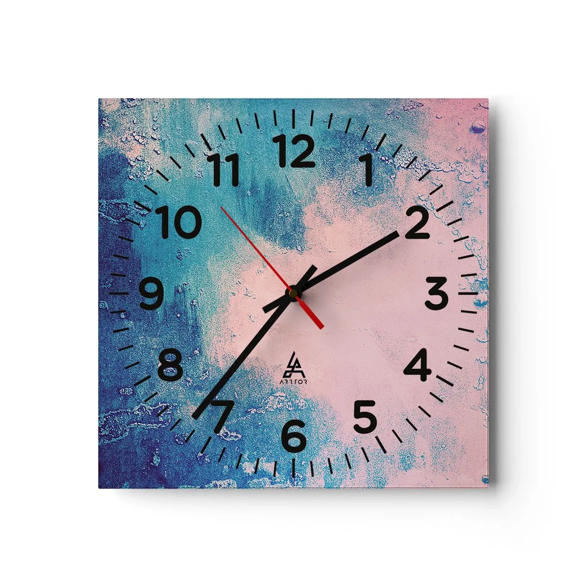 Horloge murale - Pendule murale - Etreintes bleues - 30x30 cm