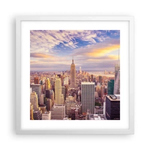 Affiche dans un cadre blanc - Poster - Atteindre les nuages ​​eux-mêmes - 40x40 cm