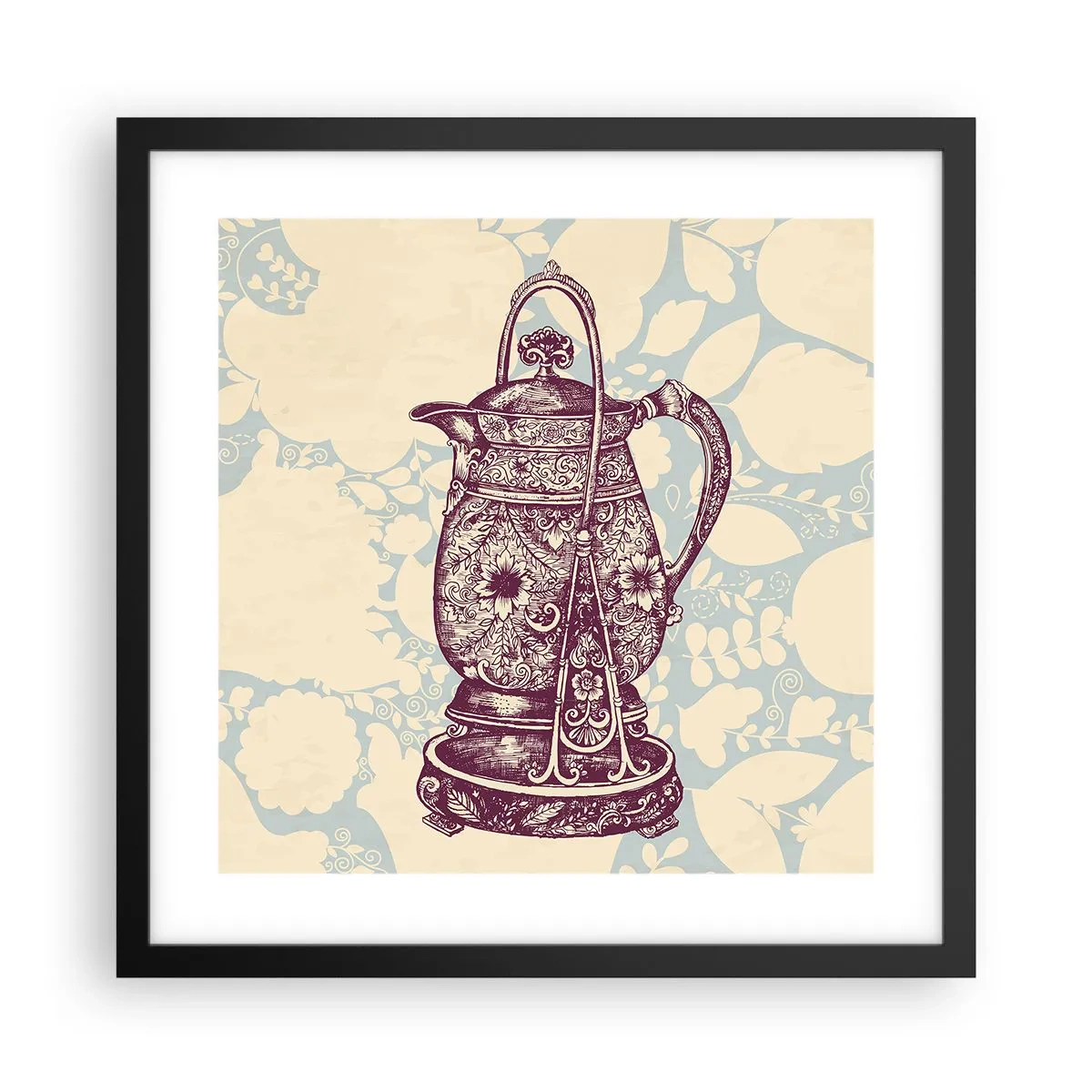 Affiche dans un cadre noir - Poster - La beauté du quotidien - 40x40 cm