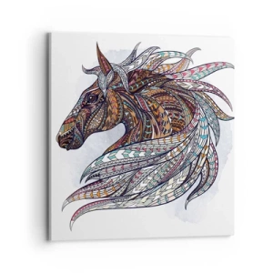 Impression sur toile - Image sur toile - Destrier guerrier celtique - 70x70 cm