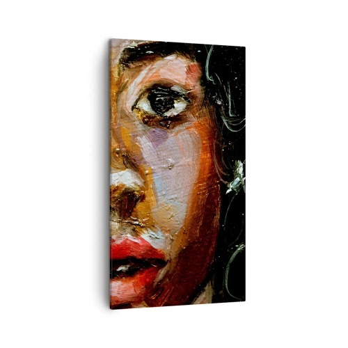 Impression sur toile - Image sur toile - Noir et brillant - 45x80 cm