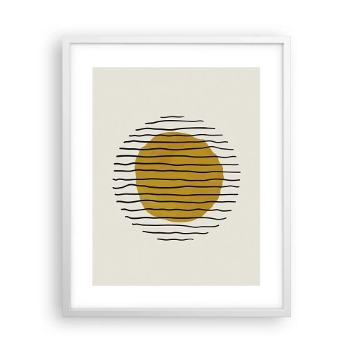 Affiche dans un cadre blanc - Poster - Abstraction tremblante de chaleur - 40x50 cm