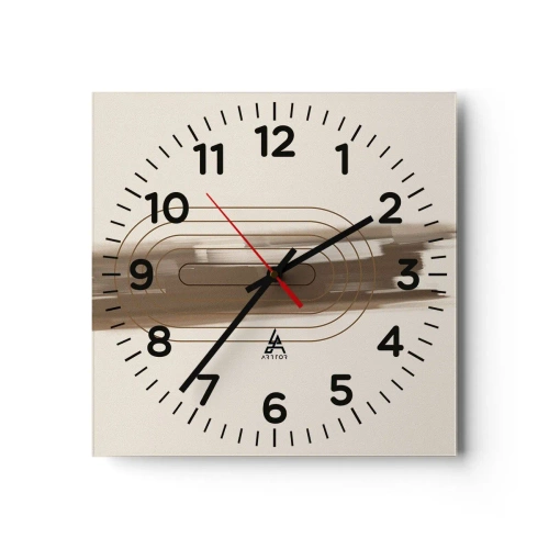 Horloge murale - Pendule murale - Parfum de gris - 40x40 cm