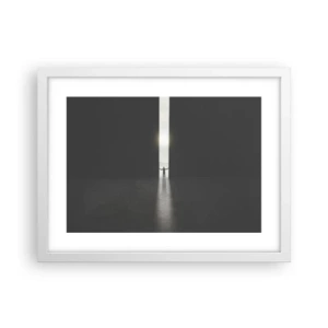 Affiche dans un cadre blanc - Poster - Étape vers un avenir radieux - 40x30 cm