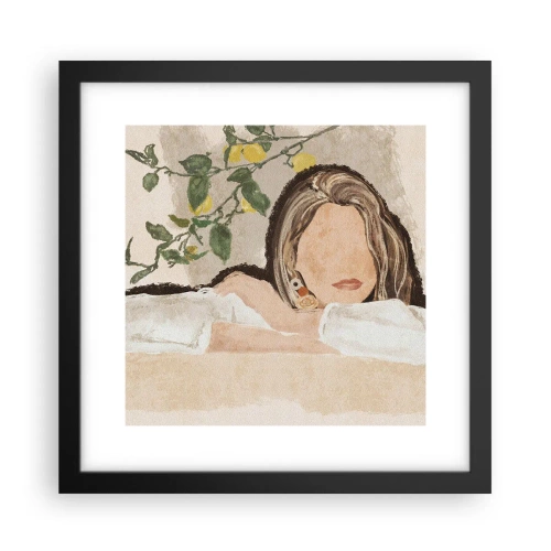 Affiche dans un cadre noir - Poster - La beauté du sud - 30x30 cm