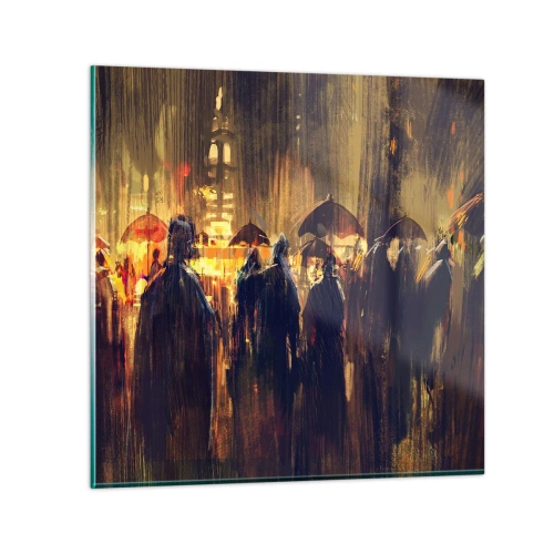 Impression sur verre - Image sur verre - Adeptes de la pluie - 40x40 cm