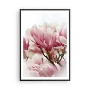 Affiche dans un cadre noir - Poster - Fleurs de printemps - 70x100 cm