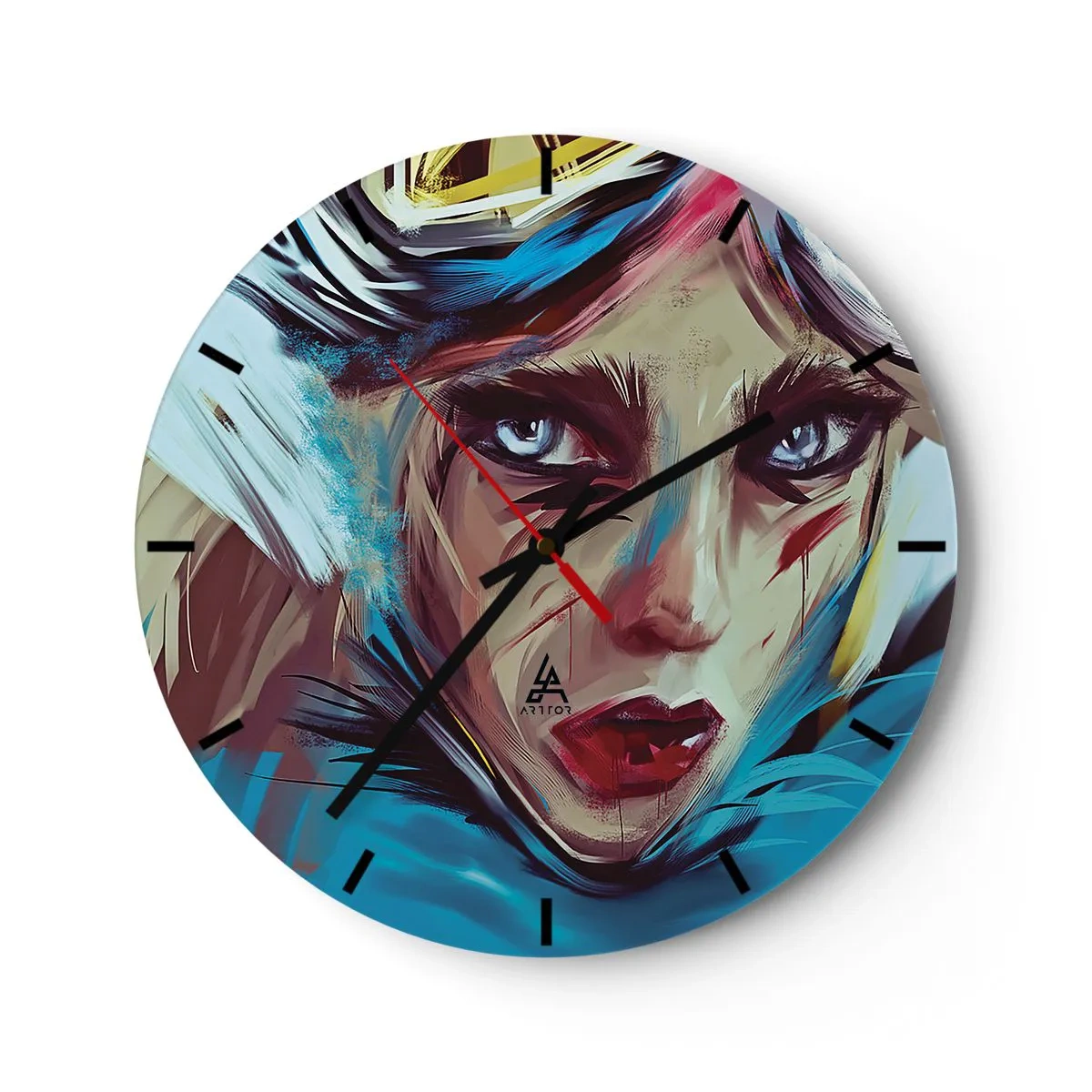 Horloge murale - Pendule murale - Guerrière errante - 40x40 cm