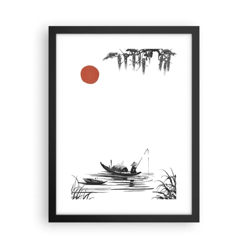 Affiche dans un cadre noir - Poster - Après-midi asiatique - 30x40 cm