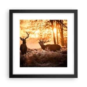 Affiche dans un cadre noir - Poster - Le rêve d'un chasseur - 30x30 cm