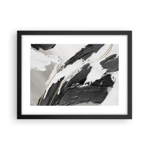 Affiche dans un cadre noir - Poster - L'abstraction à grande échelle - 40x30 cm