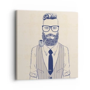 Impression sur toile - Image sur toile - Gai, masculin et à la mode - 30x30 cm