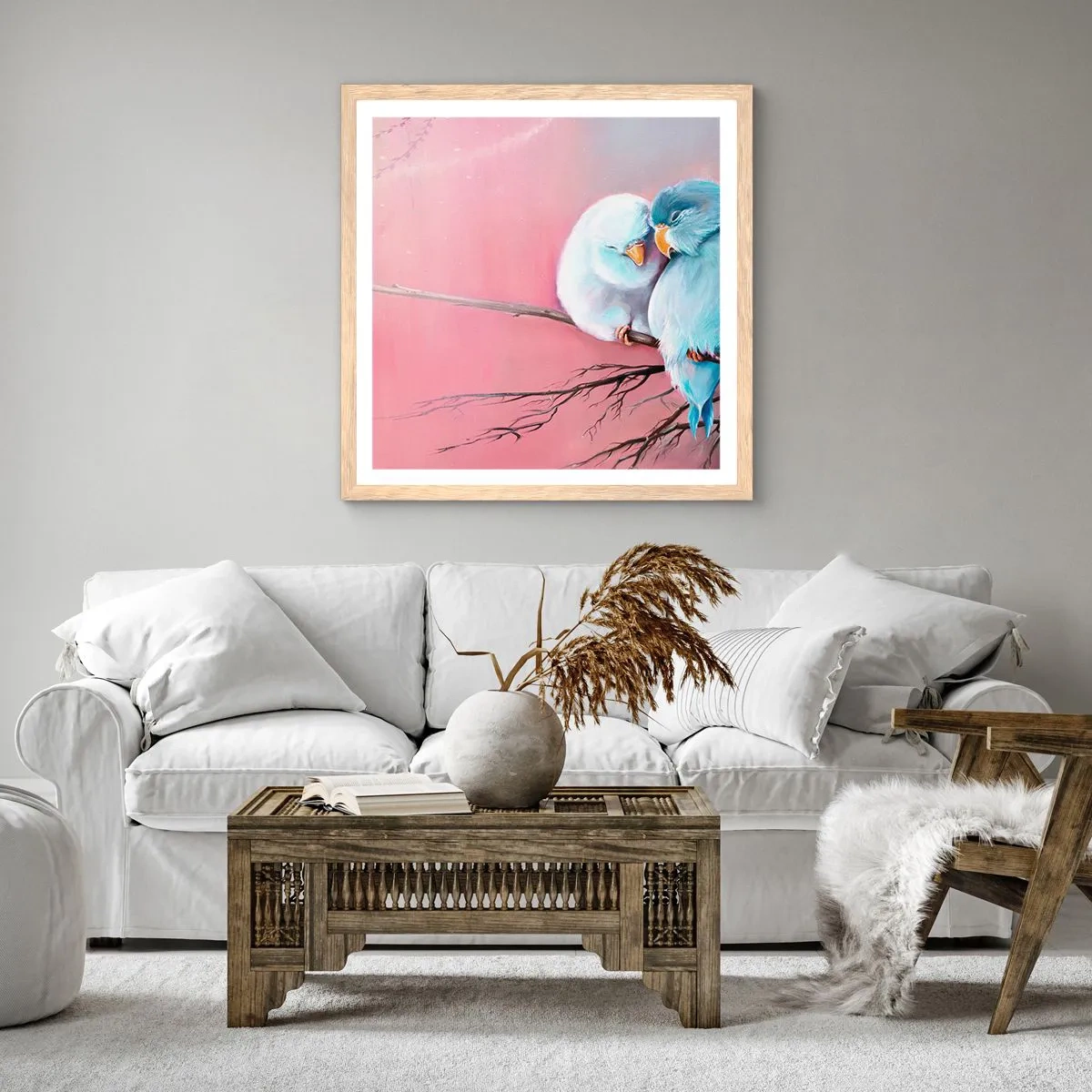 Affiche dans un chêne clair - Poster - Que dire de plus?... - 40x40 cm