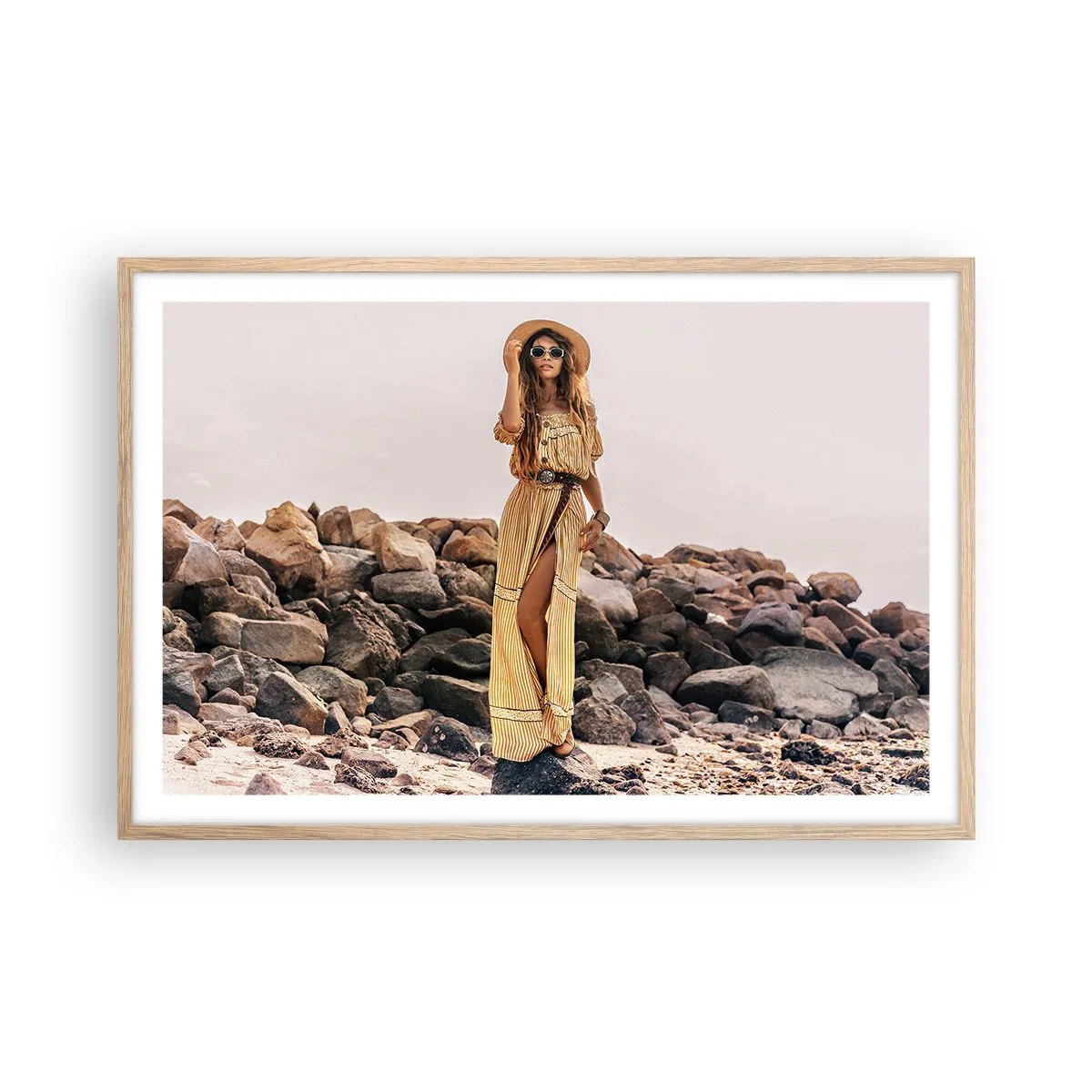 Affiche dans un chêne clair - Poster - La magie des pierres - 91x61 cm