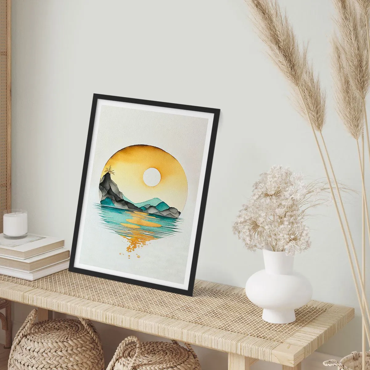 Affiche dans un cadre noir - Poster - Dans le cercle de la beauté - 30x40 cm