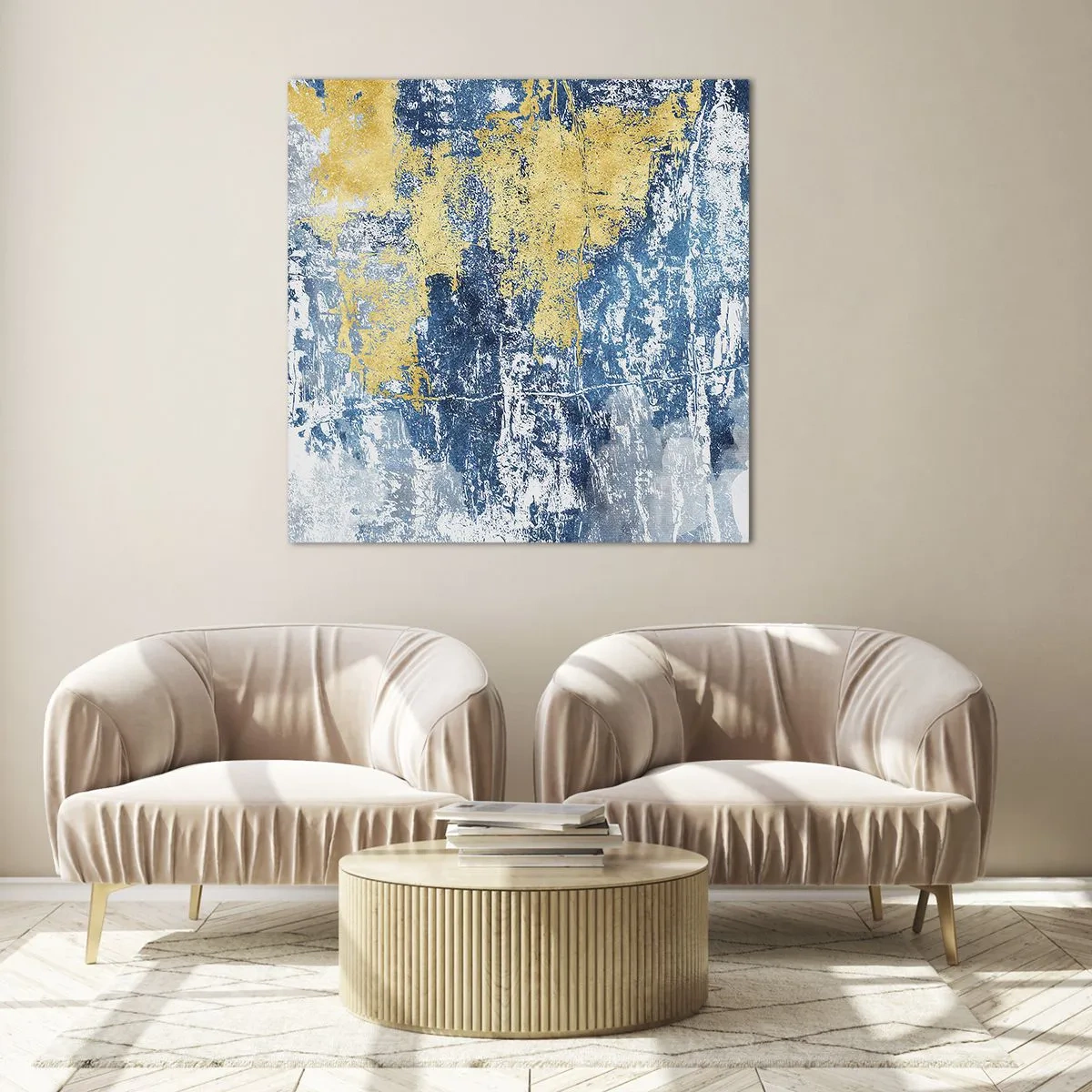 Impression sur verre - Image sur verre - Abstraction du temps - 30x30 cm