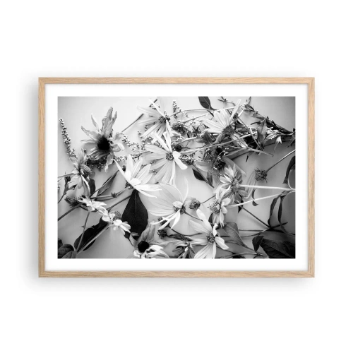 Affiche dans un chêne clair - Poster - Non-un bouquet de fleurs - 70x50 cm