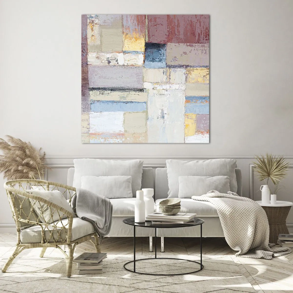 Impression sur verre - Image sur verre - Le calme de la géométrie - 50x50 cm