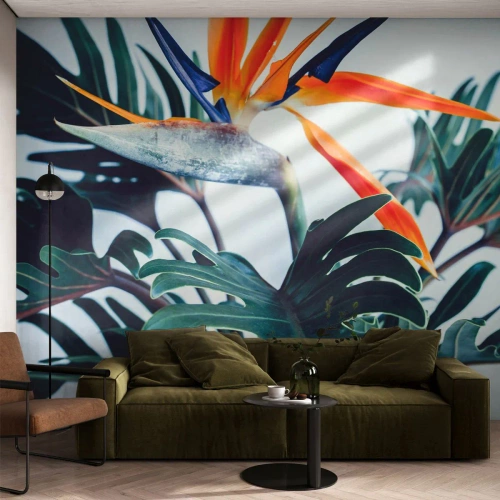 Papier Peint Autocollant Deluxe Sticker - Le buisson oiseaux - Plantes, Bohème, Exotique - 200x140 cm