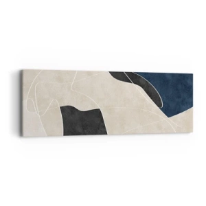 Impression sur toile - Image sur toile - Composition abstraite - contraste de couleurs - 90x30 cm