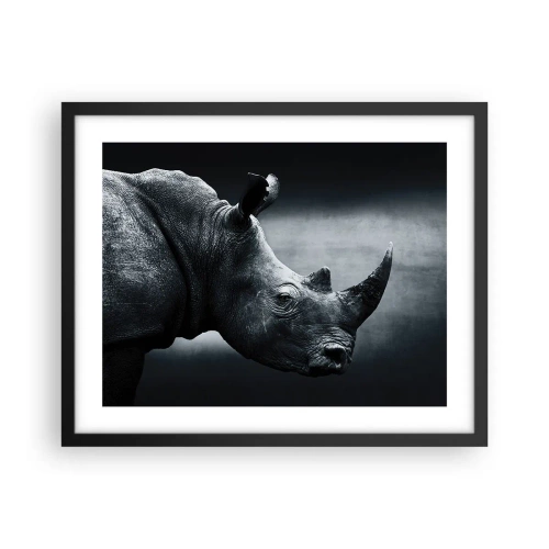 Affiche dans un cadre noir - Poster - Le profil droit - 50x40 cm