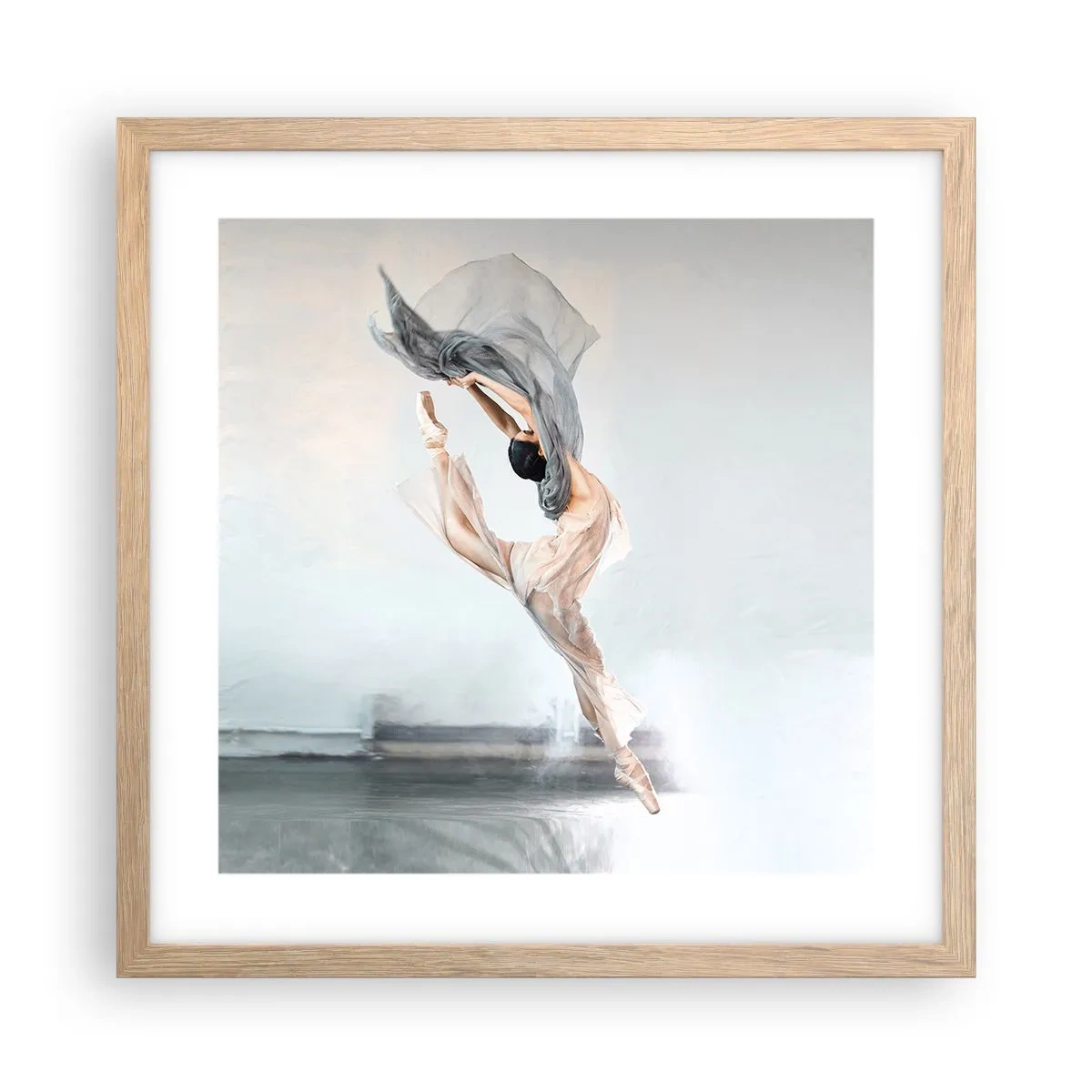 Affiche dans un chêne clair - Poster - Dans le ravissement de la danse - 40x40 cm