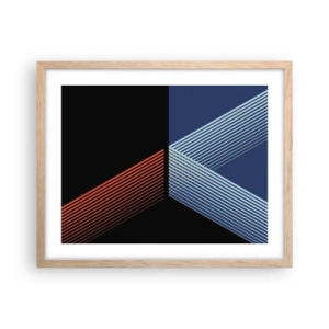 Affiche dans un chêne clair - Poster - Histoire simple - 50x40 cm