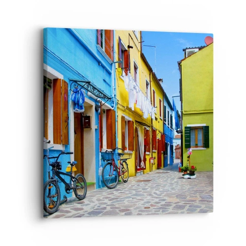 Impression sur toile - Image sur toile - Pastel, douce ruelle - 30x30 cm