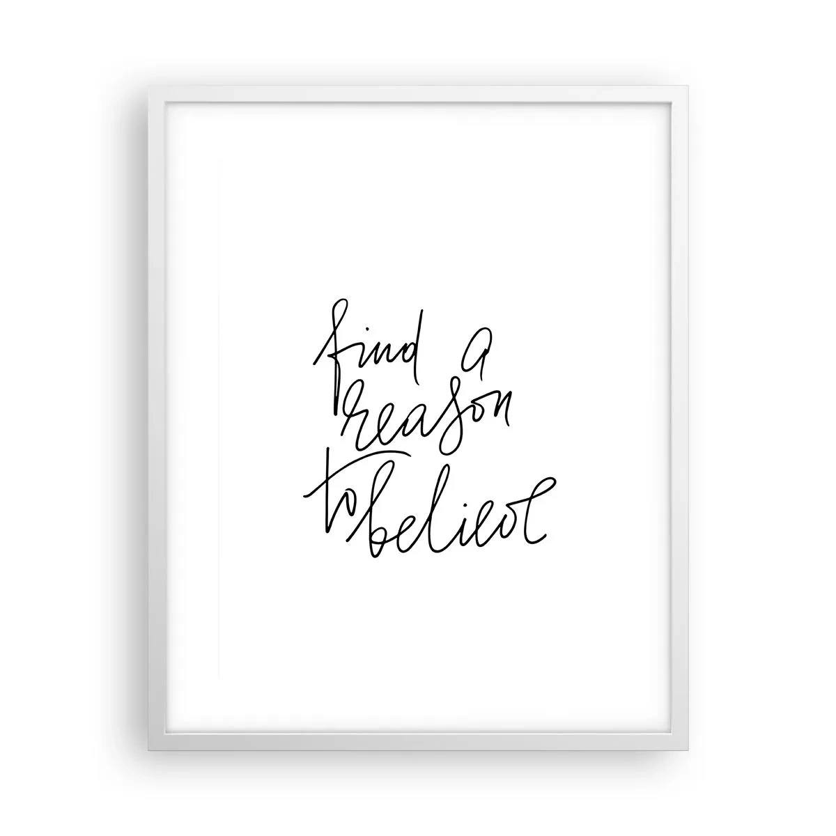 Affiche dans un cadre blanc - Poster - C'est possible - 40x50 cm