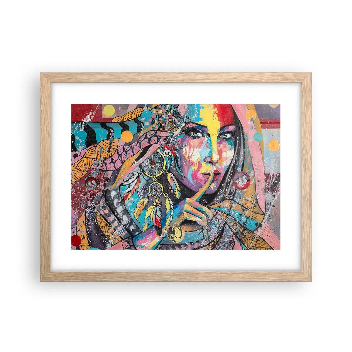 Affiche dans un chêne clair - Poster - Taisez-vous jusqu'à ce que vous compreniez - 40x30 cm